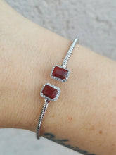 Load image into Gallery viewer, Red Corundum 7x5MM Cuff Bangle Bracelet - Samuel B