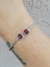 Load image into Gallery viewer, Red Corundum 7x5MM Cuff Bangle Bracelet - Samuel B