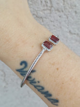 Load image into Gallery viewer, Red Corundum 7x5MM Cuff Bangle Bracelet - Samuel B