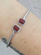 Load image into Gallery viewer, Red Corundum 7x5MM Cuff Bangle Bracelet - Samuel B