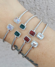 Load image into Gallery viewer, Red Corundum 7x5MM Cuff Bangle Bracelet - Samuel B