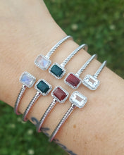 Load image into Gallery viewer, Red Corundum 7x5MM Cuff Bangle Bracelet - Samuel B