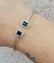 Load image into Gallery viewer, Glitz Cuff Bangle Black Spinel - Samuel B