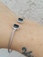 Load image into Gallery viewer, Glitz Cuff Bangle Black Spinel - Samuel B