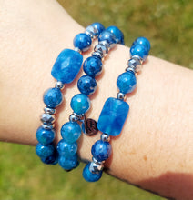 Load image into Gallery viewer, Blue Agate &amp; Terrahertz Beaded Bracelet - Marie's Exclusive TJazelle