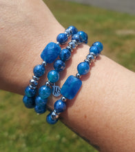 Load image into Gallery viewer, Blue Agate &amp; Terrahertz Beaded Bracelet - Marie's Exclusive TJazelle
