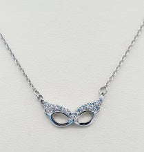 Load image into Gallery viewer, Masquerade Mask Necklace - Sterling Silver