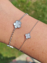 Load image into Gallery viewer, Mother of Pearl Flower Bracelet - Sterling Silver