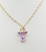 Load image into Gallery viewer, Pink Crystal Angel Necklace - Luca and Danni