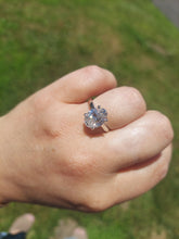 Load image into Gallery viewer, Lab Created 3 Carat Oval Diamond Engagement Ring - 14K White Gold