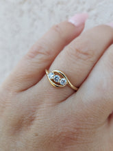 Load image into Gallery viewer, Three Stone "Past Present Future" Lab Diamond Ring - .30 Carats - 14K Yellow Gold