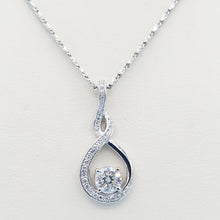 Load image into Gallery viewer, Diamond Infinity Necklace - 14K White Gold