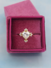 Load image into Gallery viewer, 2.5 Carat Heart Moissanite Diamond Ring - 14K Yellow Gold - Marie's Custom Design