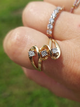 Load image into Gallery viewer, Three Stone Diamond Estate Ring - 14K Yellow Gold