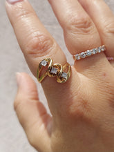 Load image into Gallery viewer, Three Stone Diamond Estate Ring - 14K Yellow Gold
