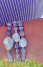 Load image into Gallery viewer, Mauve Jade Pearl Coin Beaded Bracelet - TJazelle Marie&#39;s Exclusive