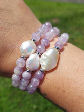 Load image into Gallery viewer, Mauve Jade Pearl Coin Beaded Bracelet - TJazelle Marie&#39;s Exclusive