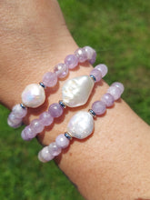 Load image into Gallery viewer, Mauve Jade Pearl Coin Beaded Bracelet - TJazelle Marie&#39;s Exclusive