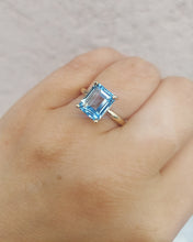 Load image into Gallery viewer, Blue Topaz Ring - 14K Yellow Gold - Marie's Custom Design