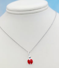Load image into Gallery viewer, Ladybug Necklace - Sterling Silver