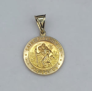 Saint Christopher Necklace - 14K Gold