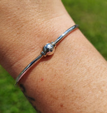 Load image into Gallery viewer, Cape Cod Single Silver Ball Cuff Bracelet