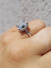 Load image into Gallery viewer, Cubic Zirconia &amp; White Gold Engagement Ring - 14K White Gold
