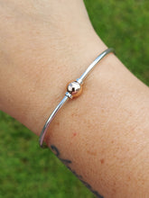 Load image into Gallery viewer, Rose Gold Single Ball Cape Cod Bangle Bracelet