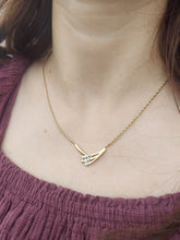 Load image into Gallery viewer, Vintage Diamond Bypass Necklace - 14K Gold