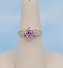 Load image into Gallery viewer, Oval Pink Moissanite Diamond Ring - Marie's Custom Design - 14K Yellow Gold