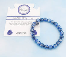 Load image into Gallery viewer, &quot;Stability&quot; Denim Blue Agate Stacker - TJazelle