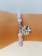 Load image into Gallery viewer, "Thank You" Flower Silver Charm Bracelet - TJazelle