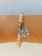 Load image into Gallery viewer, "Thank You" Flower Silver Charm Bracelet - TJazelle