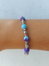 Load image into Gallery viewer, Purple Blue Jasper Day By Day Beaded Bracelet - TJazelle