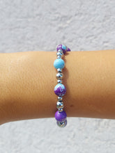 Load image into Gallery viewer, Purple Blue Jasper Day By Day Beaded Bracelet - TJazelle