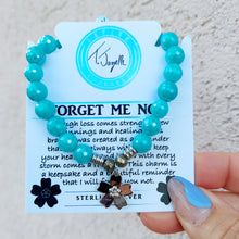 Load image into Gallery viewer, "Forget Me Not" Silver Charm Bracelet - TJazelle