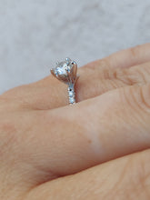 Load image into Gallery viewer, .74 Carat Round Diamond Engagement Ring with Diamond Band - 14K White Gold