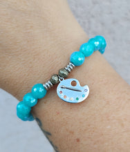 Load image into Gallery viewer, "Create" Painters Pallet Silver Charm Bracelet - TJazelle