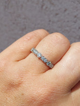 Load image into Gallery viewer, .39 Carat Circle &amp; Rectangle Diamond Band - 14K White Gold