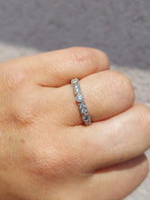 Load image into Gallery viewer, .39 Carat Circle &amp; Rectangle Diamond Band - 14K White Gold