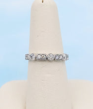 Load image into Gallery viewer, .39 Carat Circle &amp; Rectangle Diamond Band - 14K White Gold