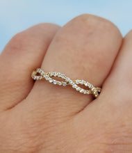 Load image into Gallery viewer, Infinity Style Diamond Band - 14K Yellow Gold