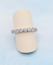 Load image into Gallery viewer, .30 Carat Diamond Circle Band with Mil-grain - 14K White Gold