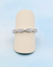 Load image into Gallery viewer, Marquise Shaped Diamond Band - .20 Carats - 14K White Gold