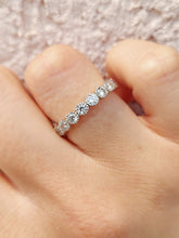 Load image into Gallery viewer, .30 Carat Diamond Circle Band with Mil-grain - 14K White Gold