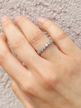 Load image into Gallery viewer, .30 Carat Diamond Circle Band with Mil-grain - 14K White Gold