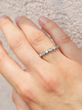 Load image into Gallery viewer, .29 Carat Round and Marquise Shape Diamond Wedding Band - 14K White Gold