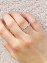 Load image into Gallery viewer, Marquise Shaped Diamond Band - .20 Carats - 14K White Gold