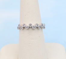 Load image into Gallery viewer, .29 Carat "Bubble" Diamond Wedding Band - 14K White Gold