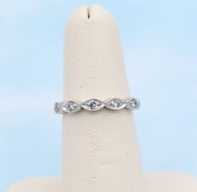 Load image into Gallery viewer, .18 Carat Marquise Shaped Diamond Band - 14K White Gold - Viv &amp; G Custom Design